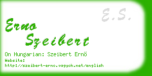 erno szeibert business card